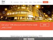 Tablet Screenshot of hotelharmony.cz